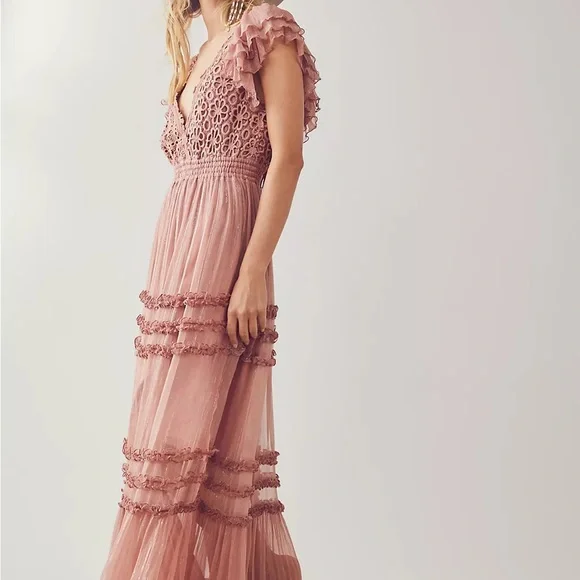 Free People | Dresses | Free People Waterlily Maxi Dress In Size Medium |  Poshmark